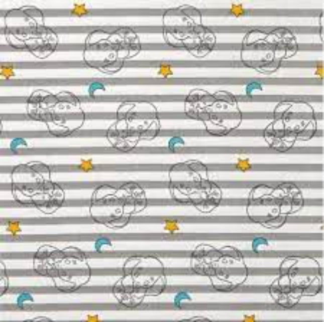 Sweet Dreams Dumbo Stripe Cotton Fabric
