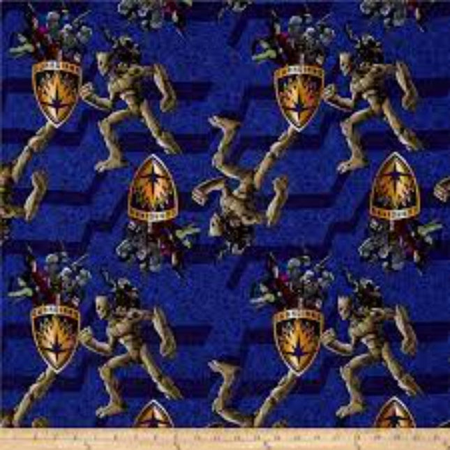 Guardians of the Galaxy Blue Cotton Fabric