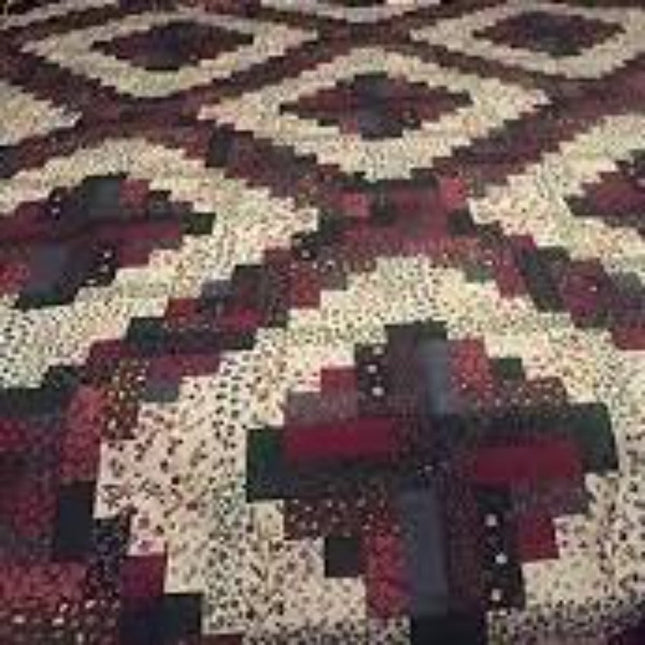 Quilt Fabric Diamond Maroon