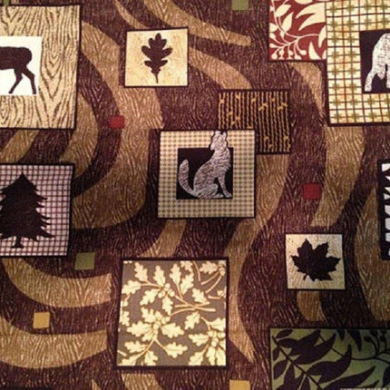 Wildlife Leaves Cotton Fabric