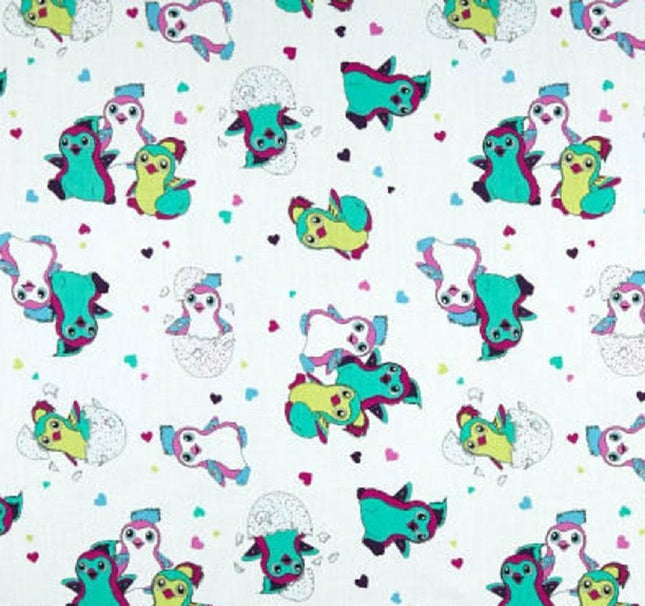 Hatchimals Hearts Cotton Fabric