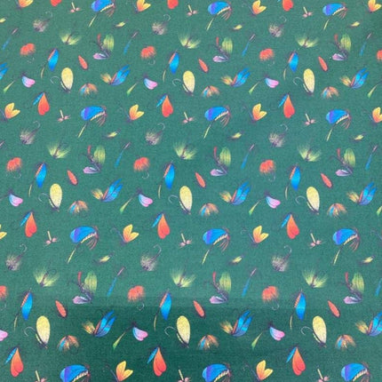Fly Fishing Cotton Fabric
