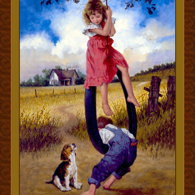 Just Hanging Around Panel Cotton Fabric