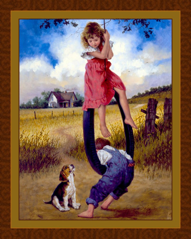 Just Hanging Around Panel Cotton Fabric
