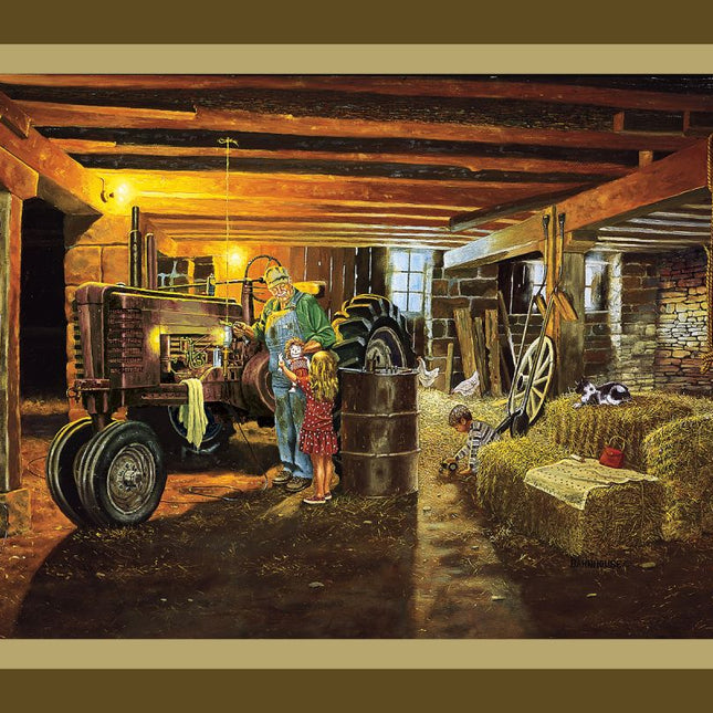 Farm Never to Busy Panel Cotton Fabric