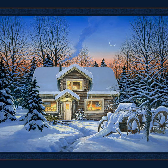 Western "Comforts of Home" Panel Cotton Fabric