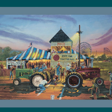 Farm For Top Honors Tractor Pull Panel Cotton Fabric