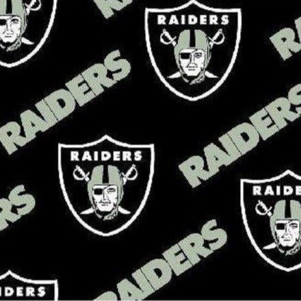 Raiders Solid Black Cotton Fabric