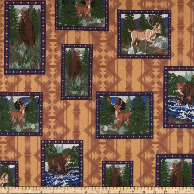Curtain Valance - Big Country Deer Patch Flannel