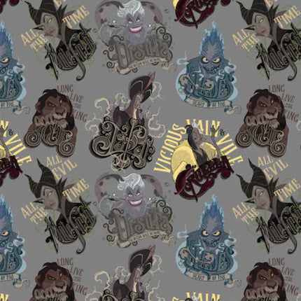 Disney Villians All Evil Cotton Fabric